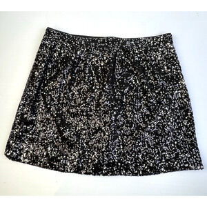 Seductions Sequin Skirt Women Large Black Dazzle Party Sabrina Night Out Sparkle